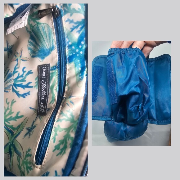 NWT Lug Flutter SE Crossbody Bag Ocean Blue RFID Water Bottle Holder - Picture 4 of 9